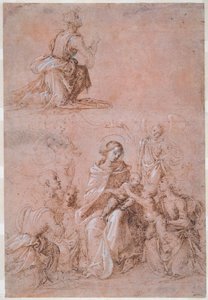 De Maagd en het Kind omringd door heiligen en engelen door Fra Bartolommeo