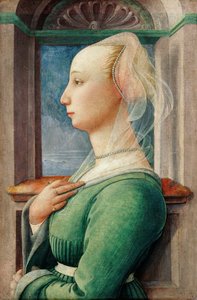 Profielportret van een jonge vrouw, ca. 1445 door Fra Filippo Lippi