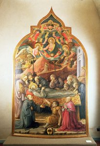 De begrafenis van St. Hiëronymus, 1450-60 door Fra Filippo Lippi