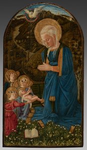 Maria met Kind en engelen door Fra Filippo Lippi