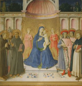 Sacra Conversazione Pala van Bosco ai Frati door Fra Giovanni Angelico da Fiesole