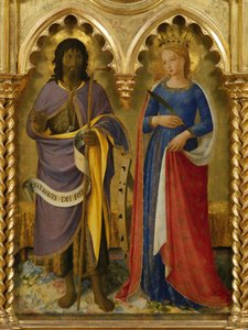 Sint Johannes de Doper en Sint Catharina van Alexandrië van het Perugia Altaarstuk, ca. 1437