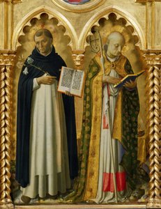 Heiligen Dominicus en Nicolaas van Bari van het Perugia Altaarstuk, ca. 1437 door Fra Giovanni Angelico da Fiesole