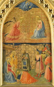 De Annunciatie en De Aanbidding der Wijzen door Fra Giovanni Angelico da Fiesole