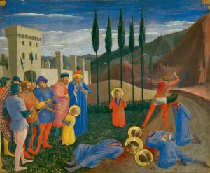 De onthoofding van Sint Cosmas en Sint Damianus, ca. 1440