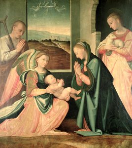 De Heilige Familie met St. Agnes door Fra da Pistoia Paolino