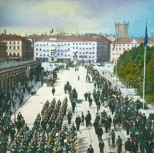 Uitzicht vanaf het paleis, Stockholm, Zweden, eind 19e-begin 20e eeuw door Fradelle and Young