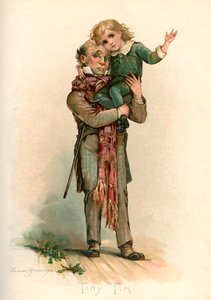 Bob Cratchit draagt Tiny Tim door Frances Brundage