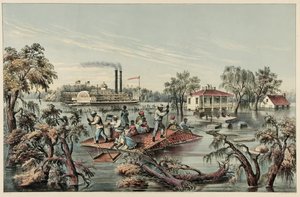 Hoog Water in de Mississippi, pub. 1868