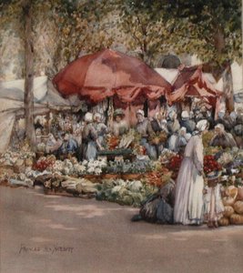 Marktdag, Noord-Frankrijk ca. 1910 door Frances Nesbitt