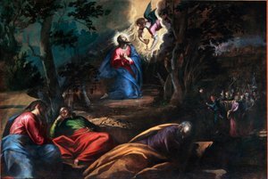 Het gebed in de tuin van olijfbomen door Francesco Bassano