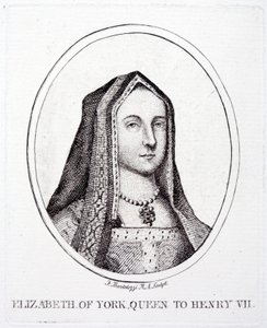 Elizabeth van York, Koningin-Gemalin van Koning Hendrik VII (gravure) door Francesco (after) Bartolozzi