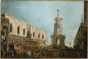 Het feest van Witte Donderdag in Venetië, Italië ...