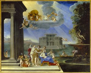 De toilet van Venus of de Lucht door Francesco Albani