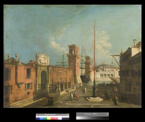 Uitzicht op Campo en Porta Arsenale door Francesco Albotto