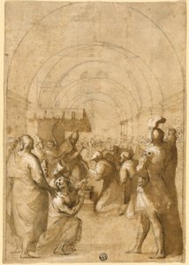 Studie voor Paus Innocentius III tot oprichting van de Franciscaanse Orde door Francesco Allegrini