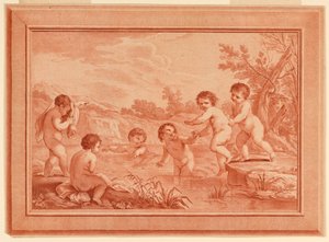 Jongens aan het spelen door Francesco Bartolozzi