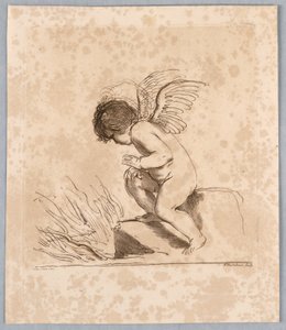 Cupido met een Pijl door Francesco Bartolozzi