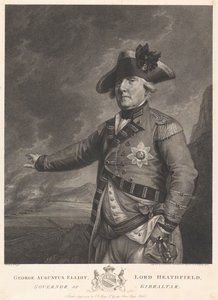 George Augustus Elliot, Lord Heathfield, gouverneur van Gibraltar door Francesco Bartolozzi