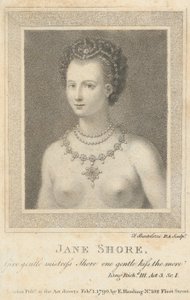 Jane Shore: Geef zachte meesteres Shore nog een zachte kus meer Shakespeare door Francesco Bartolozzi
