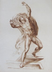 Mannelijke figuur gekopieerd van Michelangelo