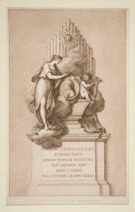 Gedenkteken voor Johann Christian Bach door Francesco Bartolozzi