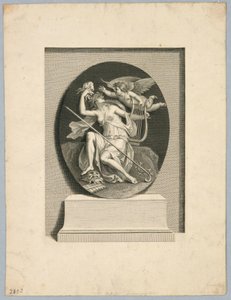 Muse met de Dramatische Maskers door Francesco Bartolozzi