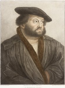 Portret van Hans Holbein in Kensington Palace door Francesco Bartolozzi