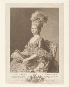 Portret van Maria Christina van Oostenrijk door Francesco Bartolozzi