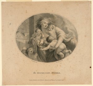 De verontruste moeder door Francesco Bartolozzi
