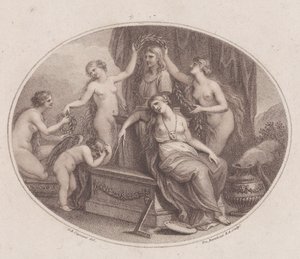 De Gratiën Bekronen de Buste van Raphael door Francesco Bartolozzi