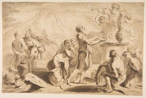 Het offer van Noach, 1765 door Francesco Bartolozzi
