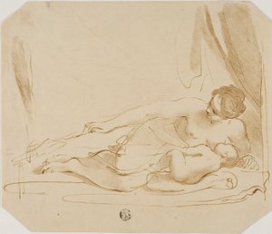 Venus en Cupido door Francesco Bartolozzi