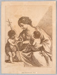 Maagd, kind en Sint Jan door Francesco Bartolozzi