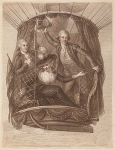 De Beroemde Vincent Lunardi Esq. Vergezeld door Twee Vrienden in Zijn Derde Luchtexcursie, Genomen vanuit St. George