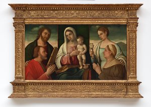 Madonna en Kind met Heiligen en Schenkers