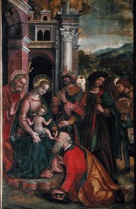 Aanbidding der wijzen, 1517 door Francesco Casella