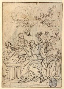 Tekening, Dood van St. Joseph, 1880