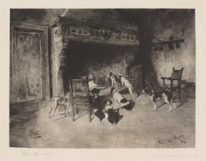 Jachthonden door Francesco Colombi Borde
