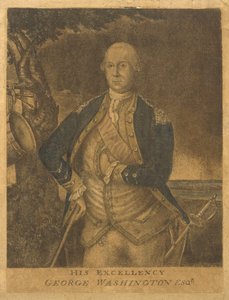 Zijne Excellentie, George Washington Esqr., ca. 1776 (mezzotint)