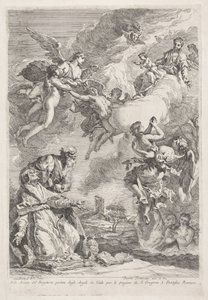 De heilige Gregorius de Grote en de heilige Hieronymus bidden voor de zielen in het vagevuur