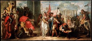 De grootmoedigheid van Scipio Africanus, ca. 1727-1769 door Francesco Fontebasso