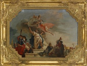 Het offer van Iphigenia, 18e eeuw door Francesco Fontebasso