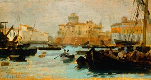 Haven in Livorno door Francesco Gioli