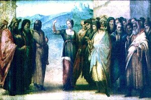 Het Geschil van St. Catharina van Alexandrië door Francesco Granacci