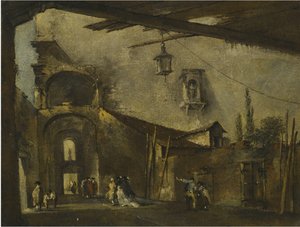 A Street in Venice door Francesco Guardi