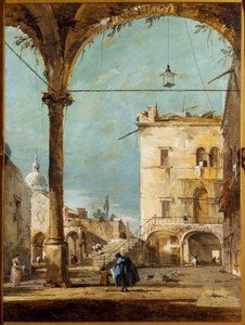 Een portiek in Venetië