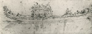 Gondel gereserveerd voor ambassadeurs, door Francesco Guardi door Francesco Guardi