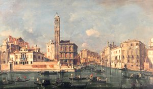 Groot Kanaal: San Geremia en de ingang naar de Cannaregio door Francesco Guardi