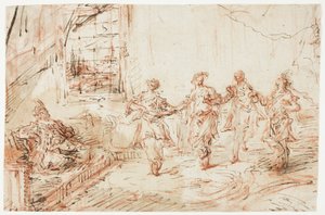 Harem scène door Francesco Guardi